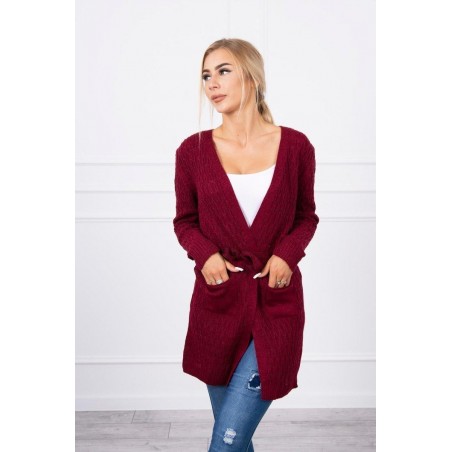 Bordový dámsky kardigán SN-7026