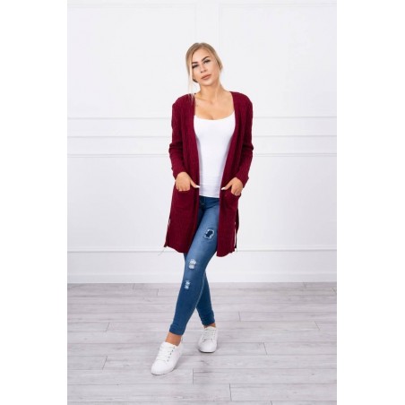 Bordový dámsky kardigán SN-7026