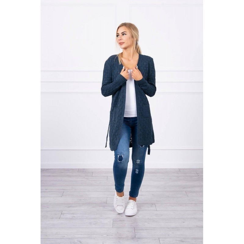 Kardigán pre dámy SN-7008 - modrý