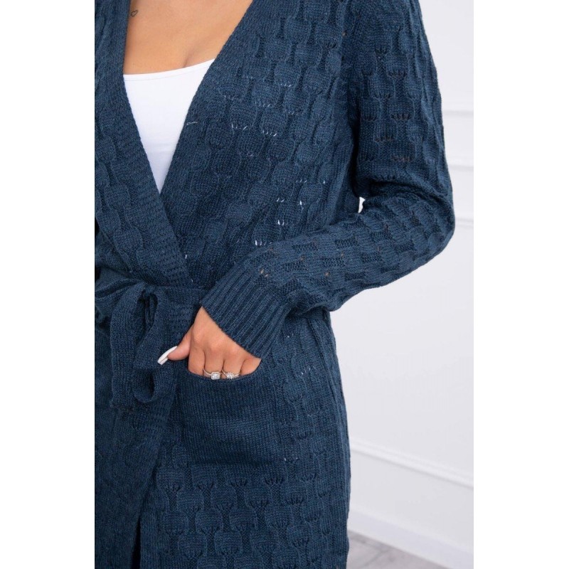 Kardigán pre dámy SN-7008 - modrý