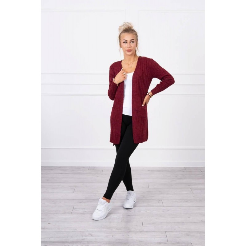 Dámsky kardigán SN-7025 - bordový