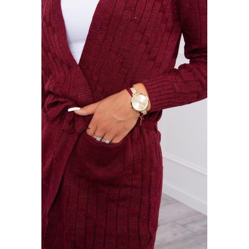 Dámsky kardigán SN-7025 - bordový