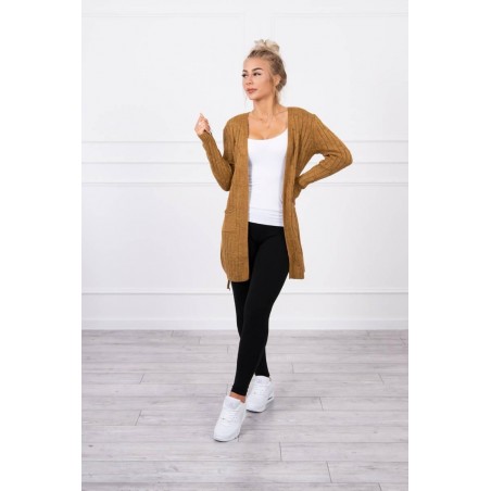 Dámsky kardigán SN-7025 - horčicový