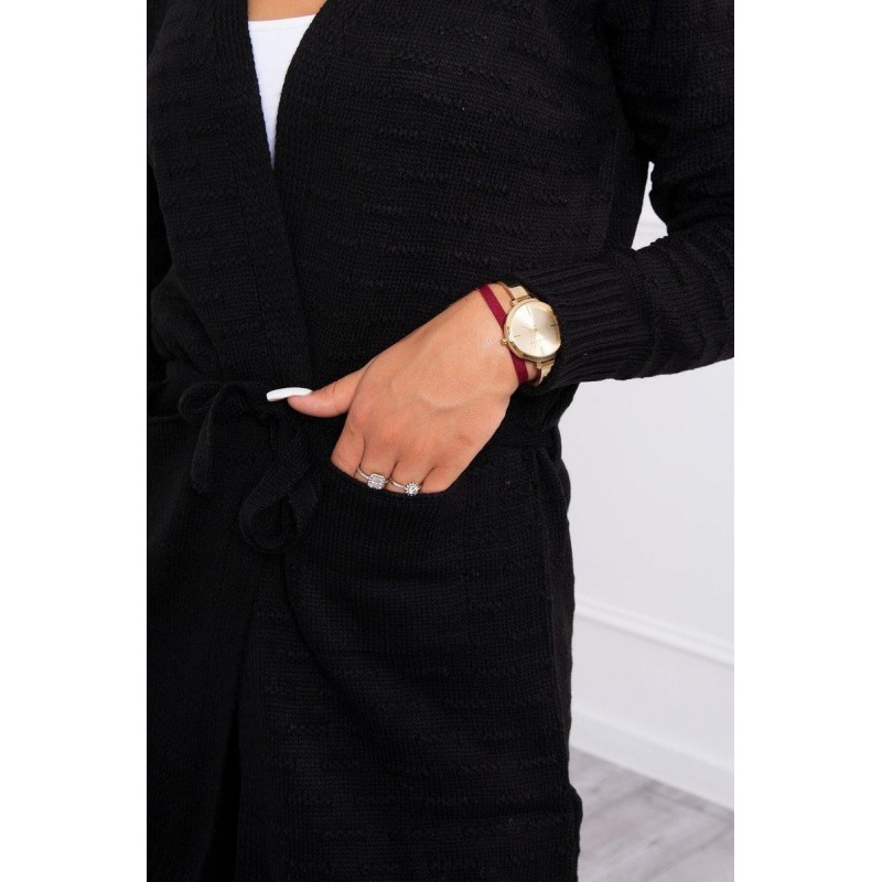 Dámsky čierny kardigán SN-7021