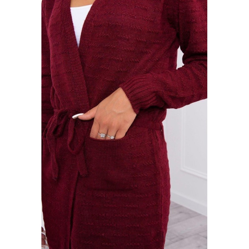 Dámsky bordový kardigán SN-7021