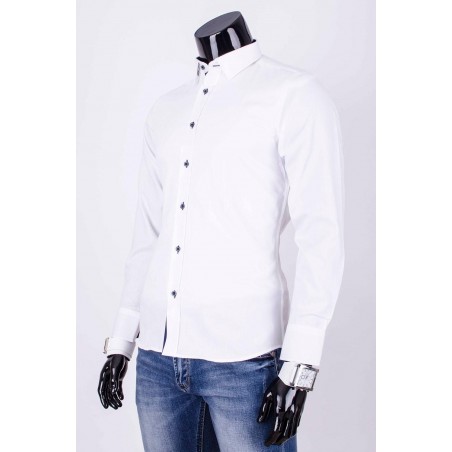 Pánska elegantná košeľa PREMIUM (dq0008) - biela