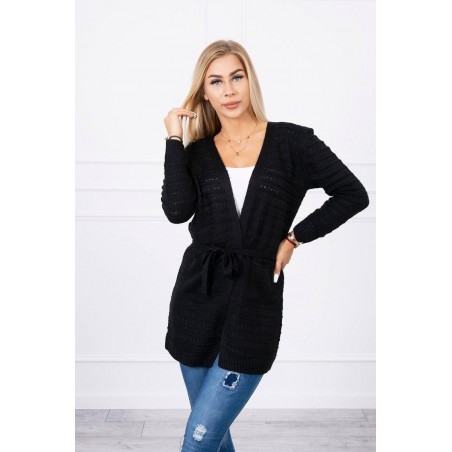 Čierny kardigán pre dámy SN-7031
