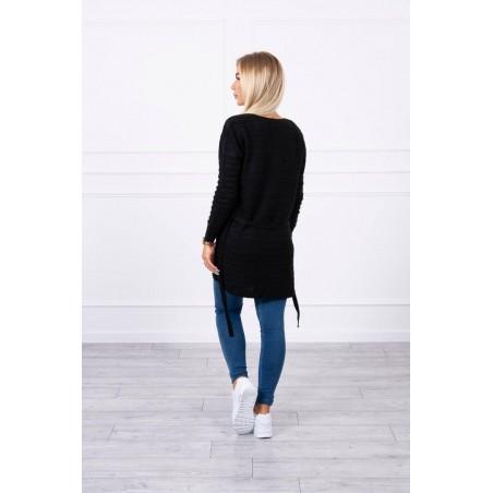Čierny kardigán pre dámy SN-7031