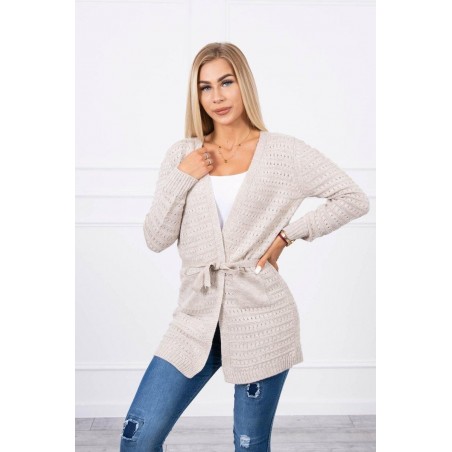 Béžový kardigán pre dámy SN-7031