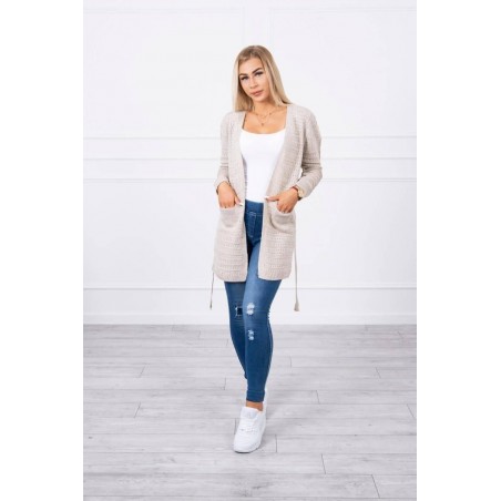 Béžový kardigán pre dámy SN-7031