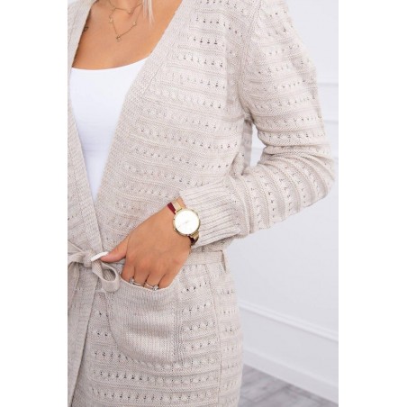 Béžový kardigán pre dámy SN-7031