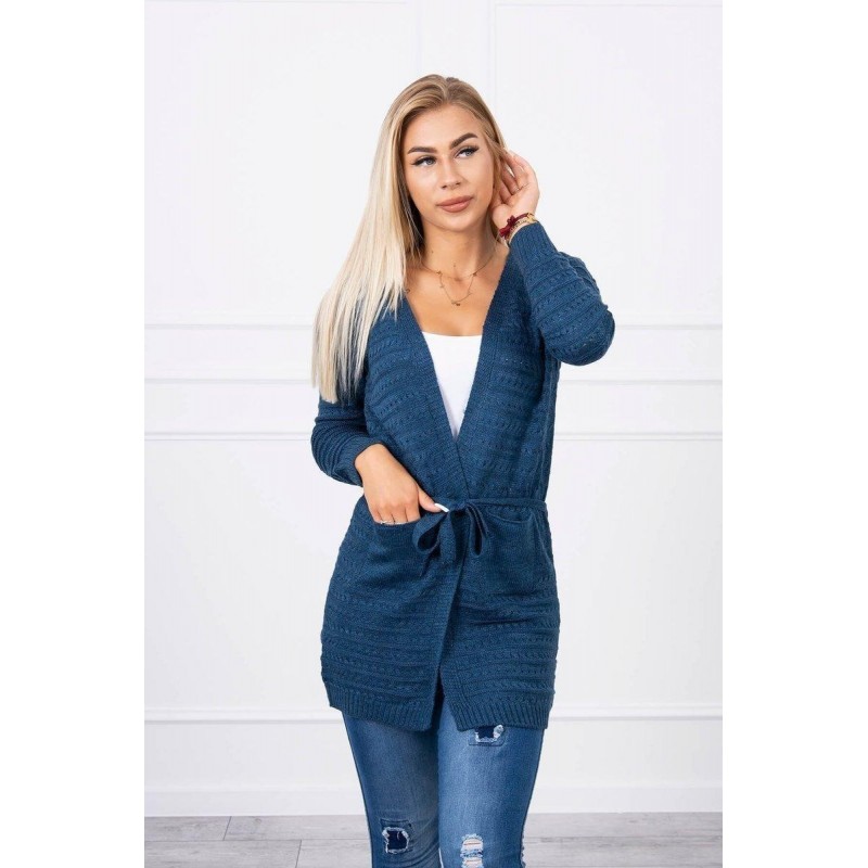 Modrý kardigán pre dámy SN-7031