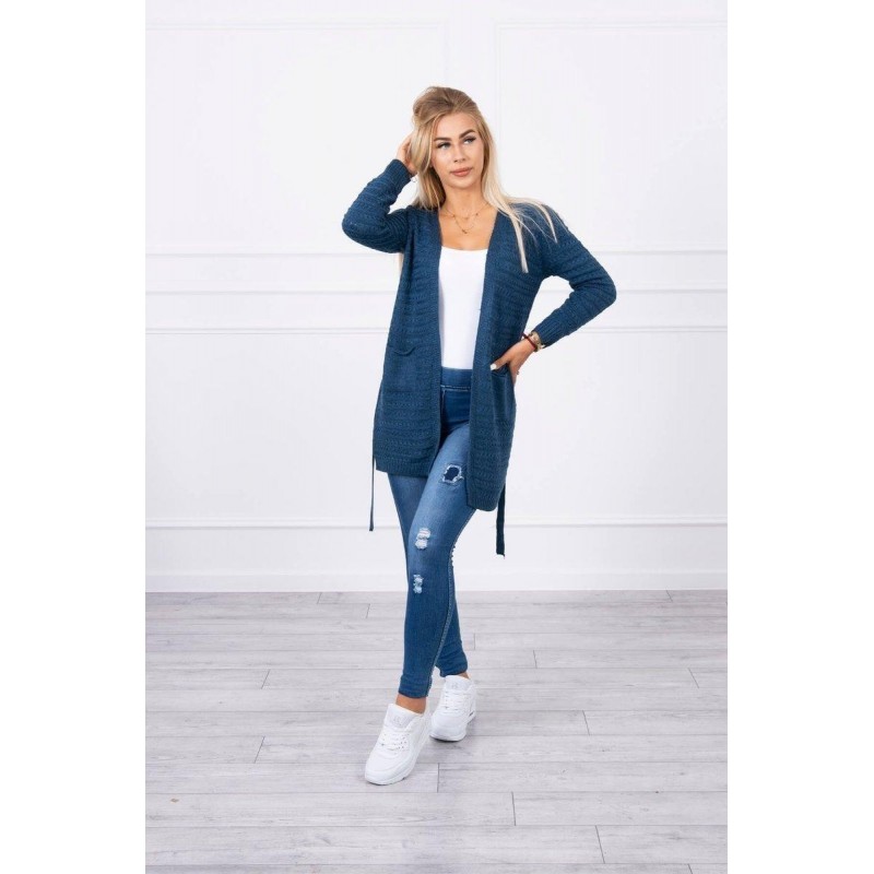 Modrý kardigán pre dámy SN-7031