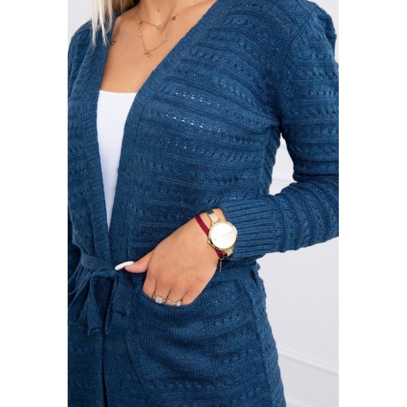 Modrý kardigán pre dámy SN-7031