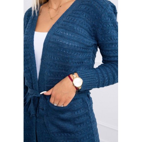Modrý kardigán pre dámy SN-7031