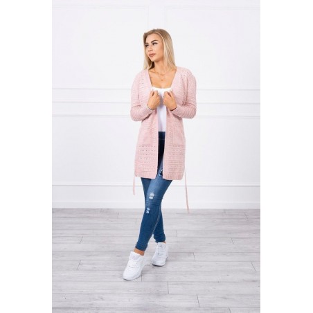 Ružový kardigán pre dámy SN-7031