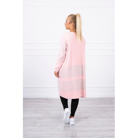Dámsky dlhý kardigán 2019-26 - ružový