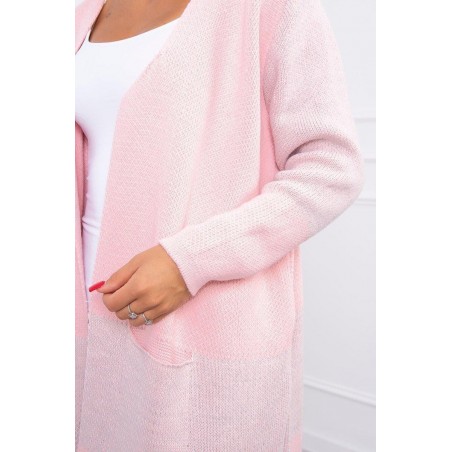 Dámsky dlhý kardigán 2019-26 - ružový