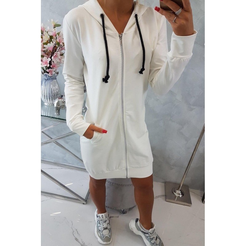 Dámska mikina s kapucňou 8924 - ecru