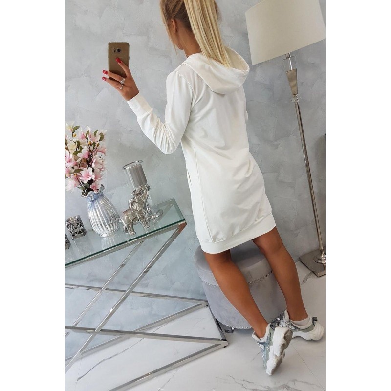 Dámska mikina s kapucňou 8924 - ecru