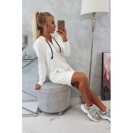 Dámska mikina s kapucňou 8924 - ecru