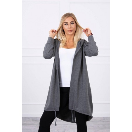 Kardigán s potlačou pre dámy 9113 - grafitový