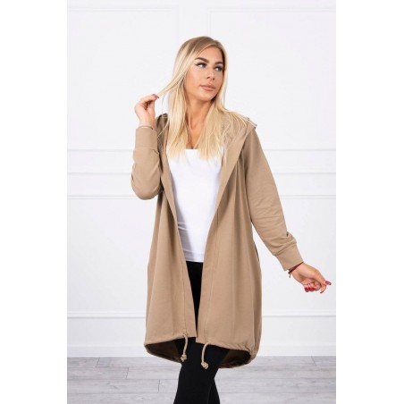 Kardigán s potlačou pre dámy 9113 - hnedý