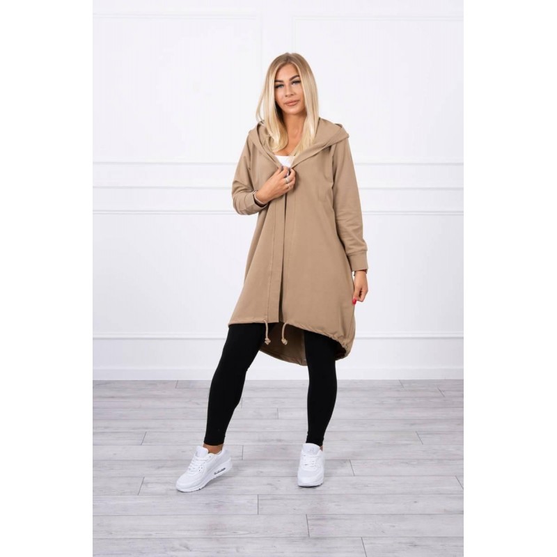 Kardigán s potlačou pre dámy 9113 - hnedý