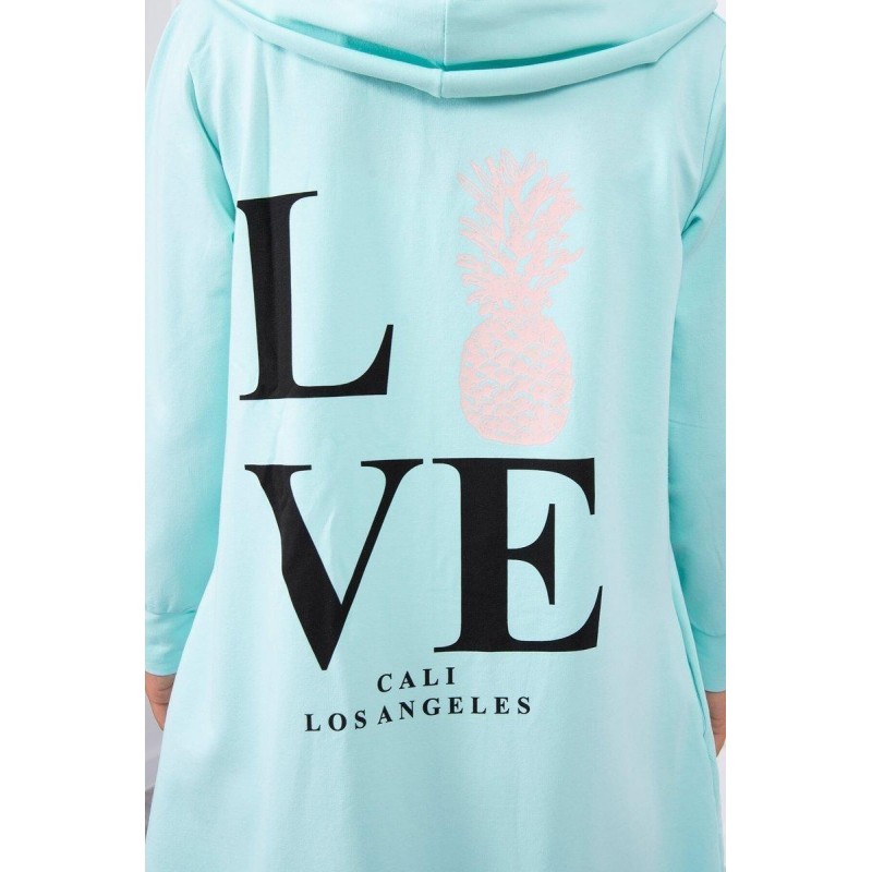 Kardigán s potlačou pre dámy 9113 - mätový