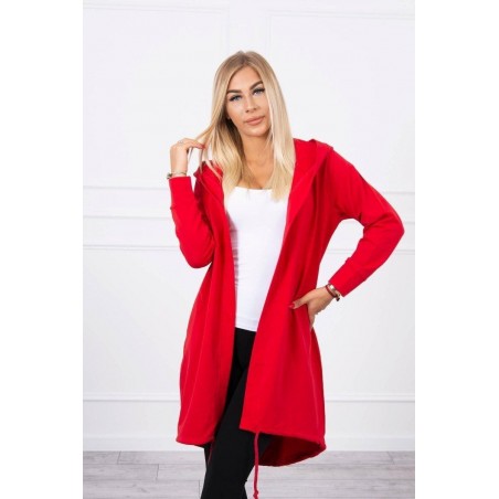Kardigán s potlačou pre dámy 9113 - červený