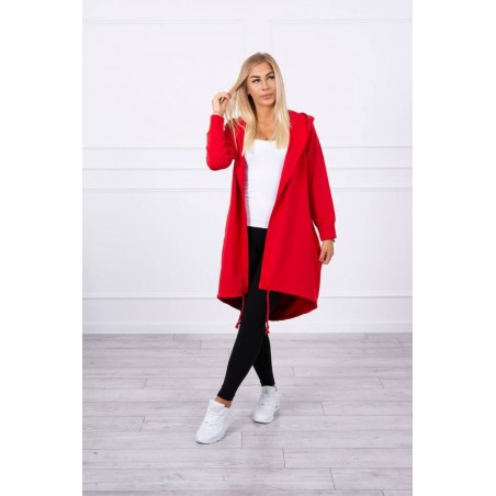 Kardigán s potlačou pre dámy 9113 - červený