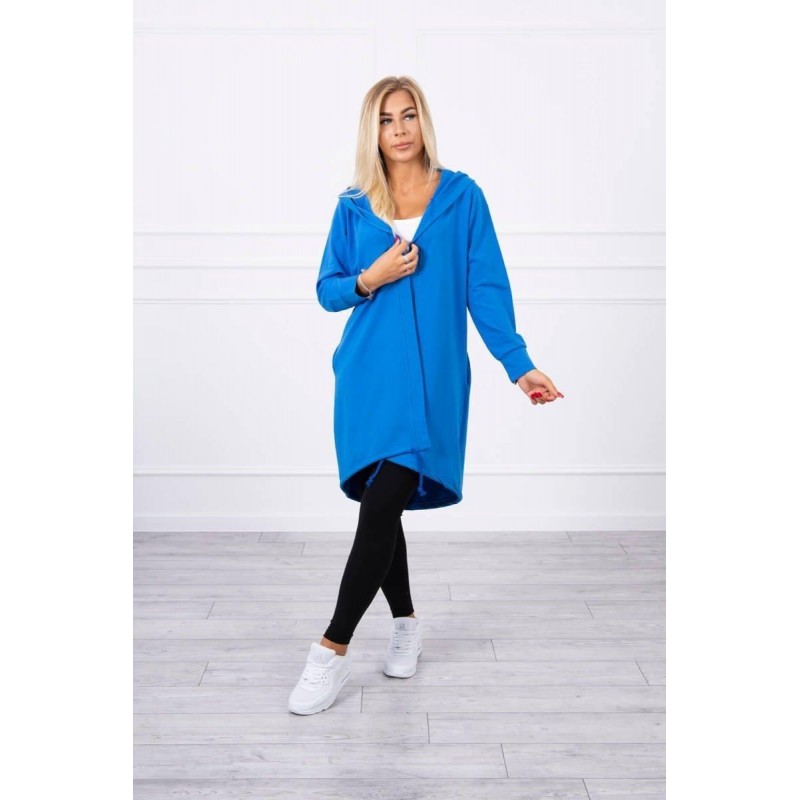 Kardigán s potlačou pre dámy 9113 - modrý