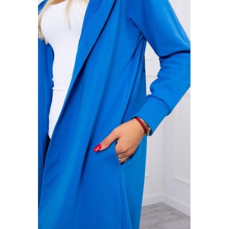 Kardigán s potlačou pre dámy 9113 - modrý