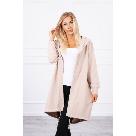 Kardigán s potlačou pre dámy 9113 - béžový