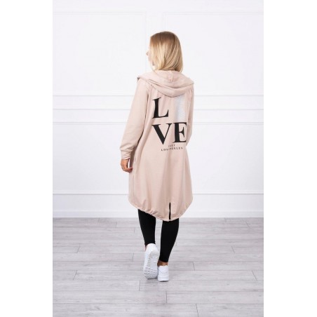 Kardigán s potlačou pre dámy 9113 - béžový