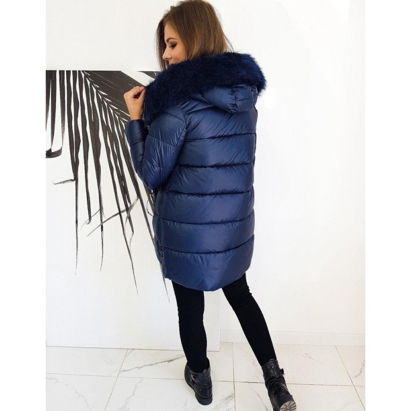 Dámska dlhá zimná bunda ORIGINAL MOVE TY1356 - tmavomodrá