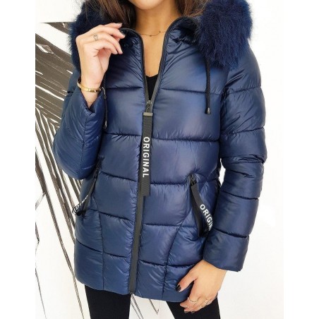Dámska dlhá zimná bunda ORIGINAL MOVE TY1356 - tmavomodrá