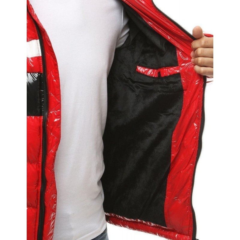 Zimná pánska bunda s kapucňou TX3421 - červená