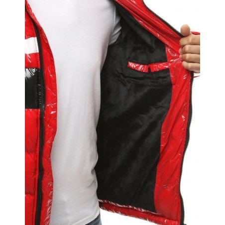 Zimná pánska bunda s kapucňou TX3421 - červená