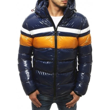 Zimná pánska bunda s kapucňou TX3423 - tmavomodrá