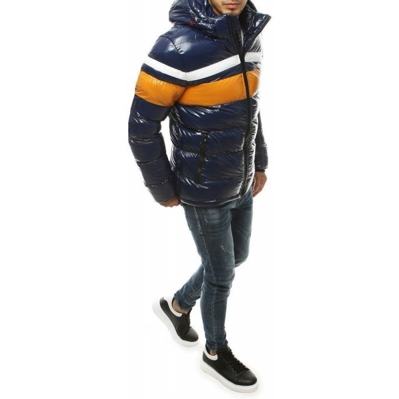 Zimná pánska bunda s kapucňou TX3423 - tmavomodrá