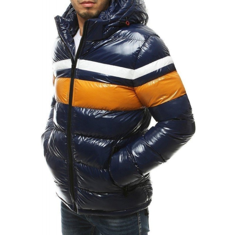 Zimná pánska bunda s kapucňou TX3423 - tmavomodrá