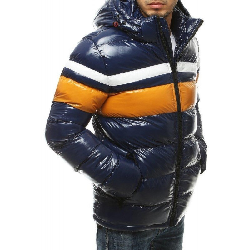 Zimná pánska bunda s kapucňou TX3423 - tmavomodrá