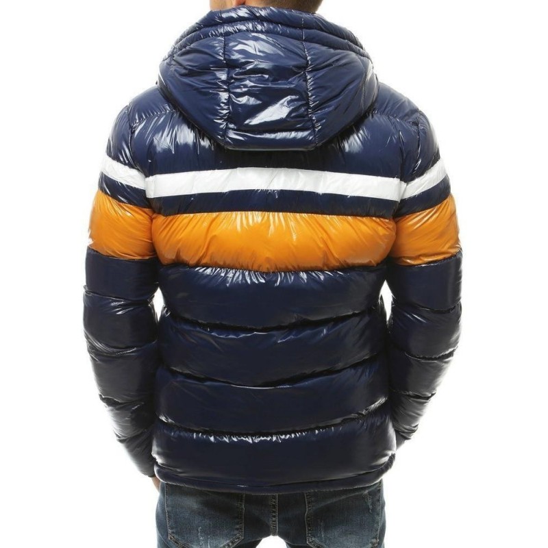 Zimná pánska bunda s kapucňou TX3423 - tmavomodrá