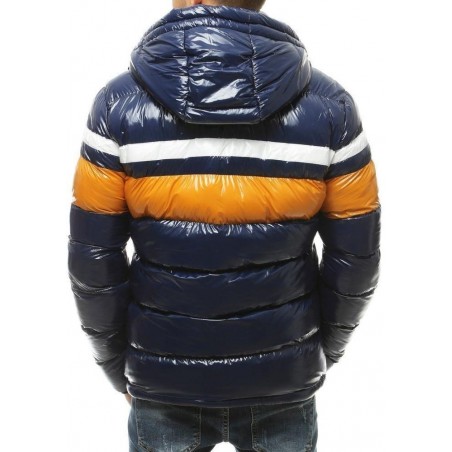 Zimná pánska bunda s kapucňou TX3423 - tmavomodrá