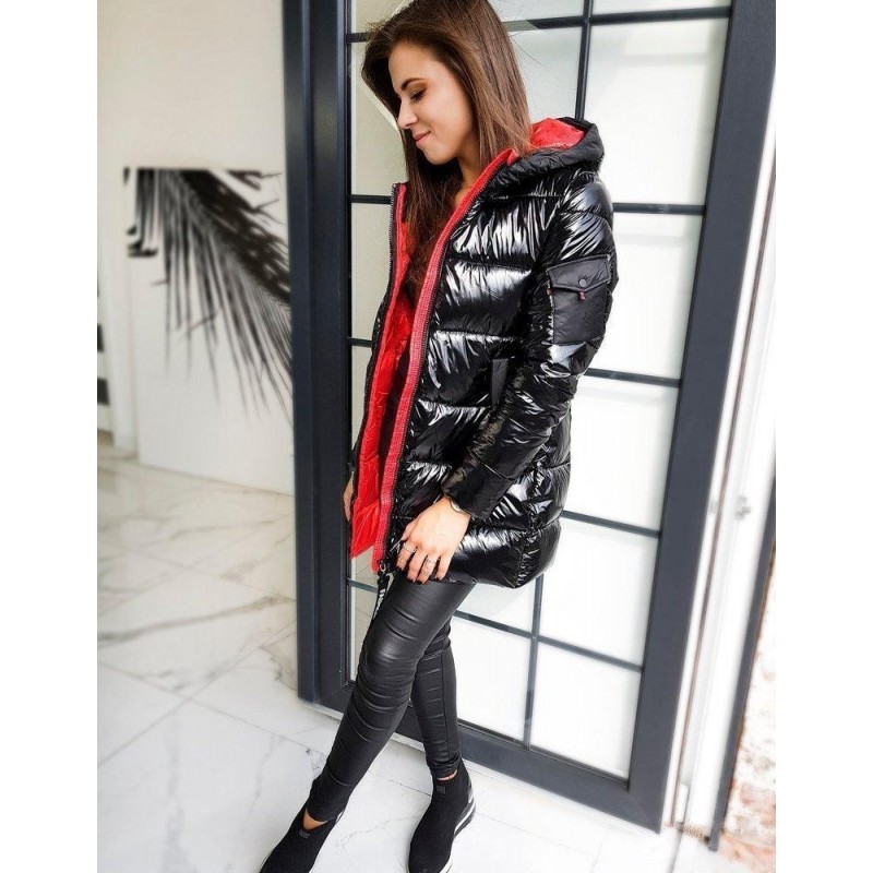 Dámska dlhá prešívaná bunda SAMANTHA TY1427 - čierna