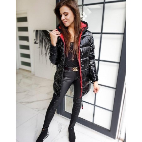 Dámska dlhá prešívaná bunda SAMANTHA TY1427 - čierna