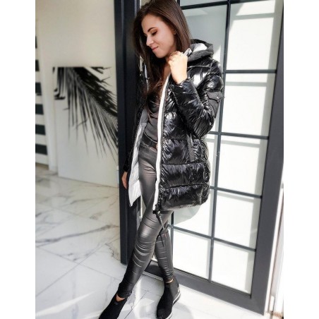 Dámska dlhá prešívaná bunda SAMANTHA TY1428 - čierna