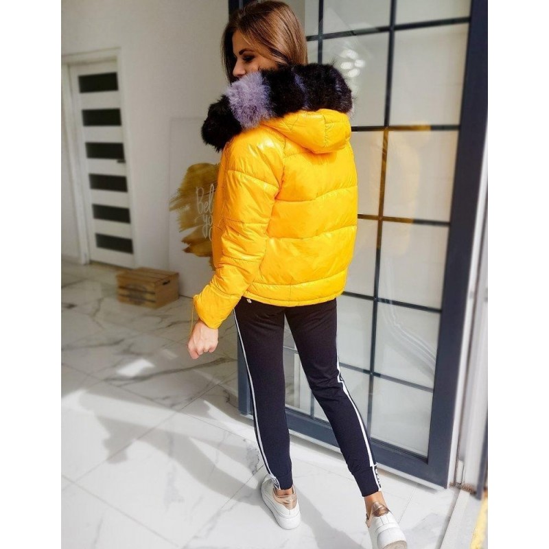 Zimná dámska prešívaná bunda SEPHIA TY1446 - žltá