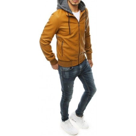 Pánska kamelová kožená bunda TX3455